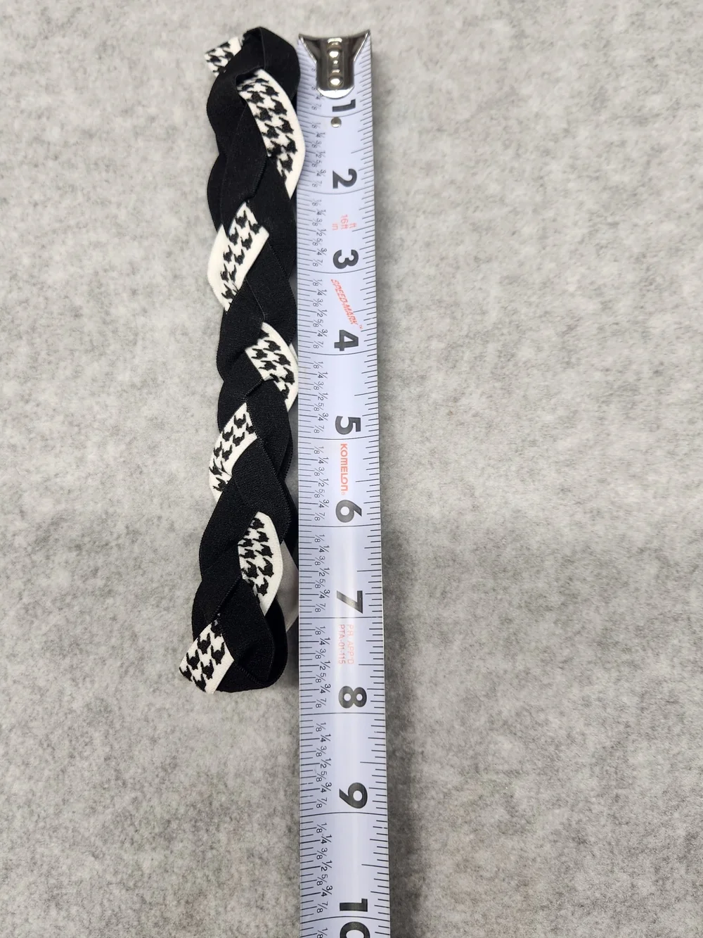 Soffe Black & White Braided Headband